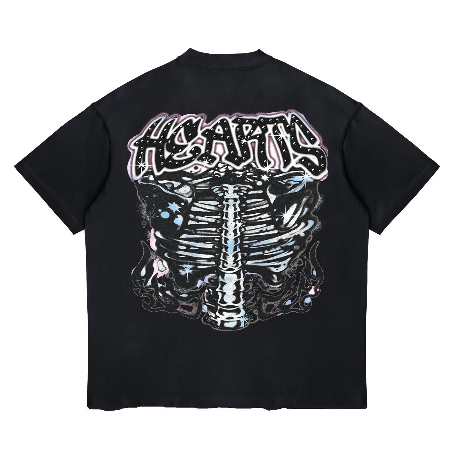 Heart And Soul Cropped Premium Rhinestone T-Shirt