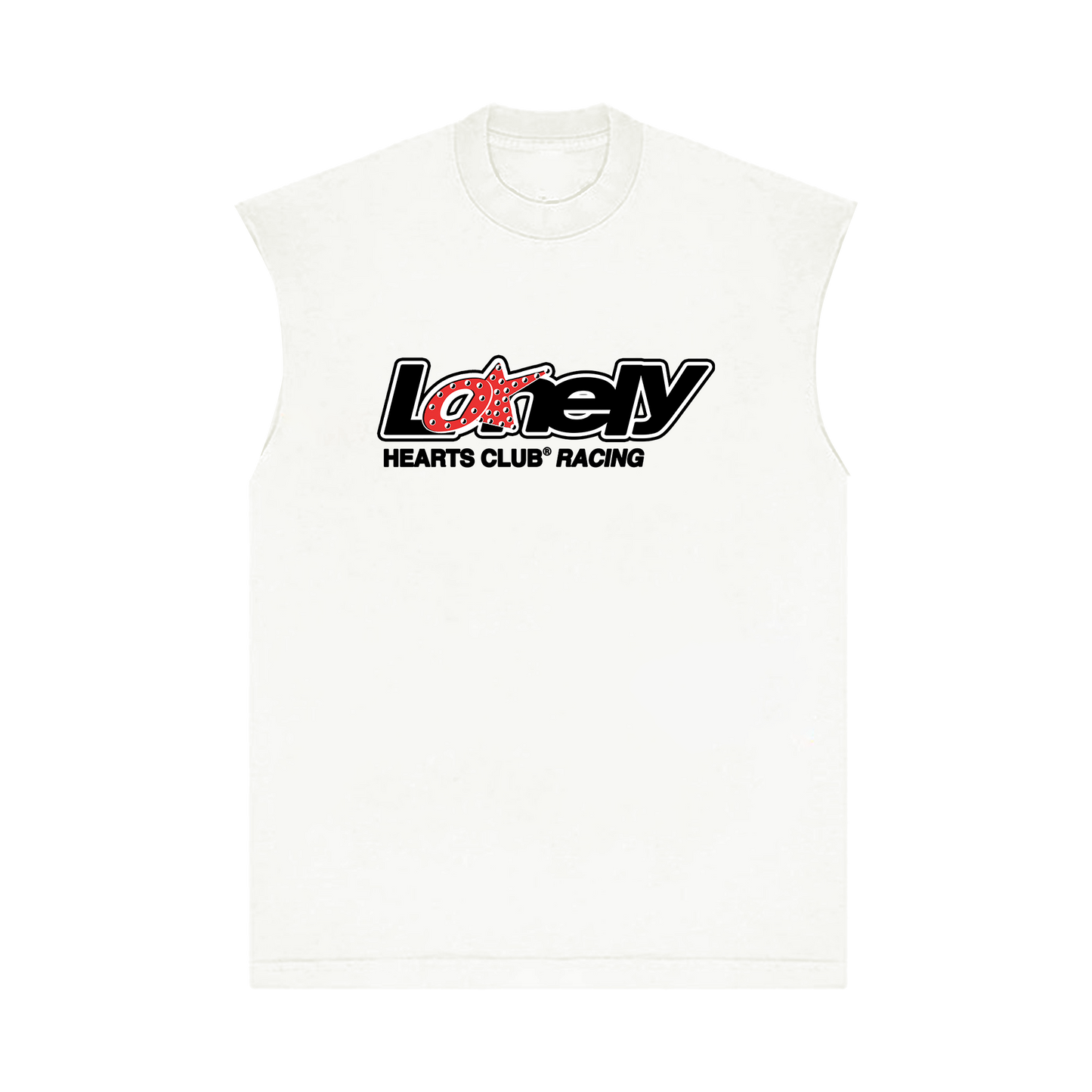 Lonely Hearts Club Racing Rhinestone Sleeveless T-Shirt