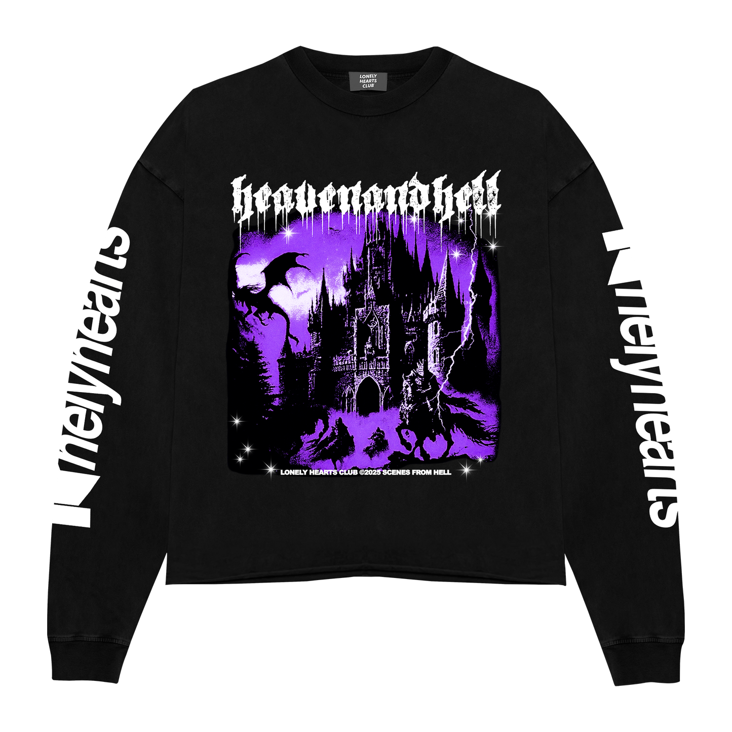 Scenes From Hell Cropped Crewneck Sweatshirt