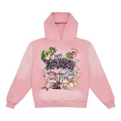 All I Want Is U Anime Vintage Paint Splatter Hoodie