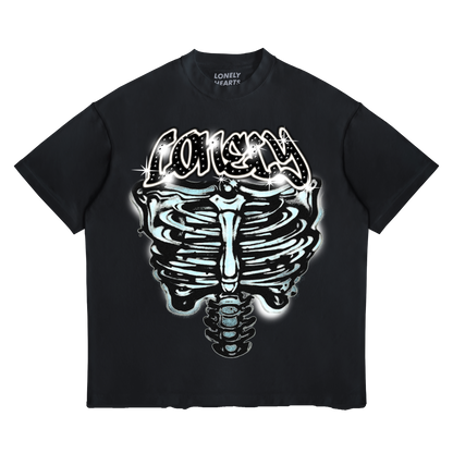 Heart And Soul Cropped Premium Rhinestone T-Shirt