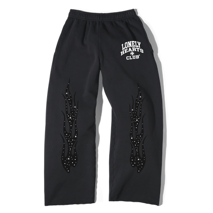 Black Diamond Premium Rhinestone Sweatpants