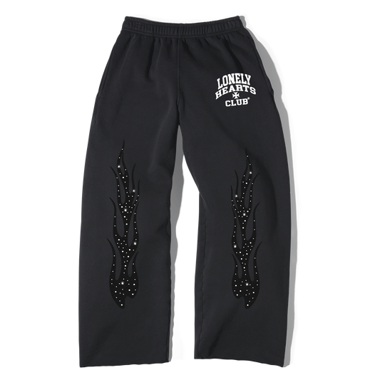 Black Diamond Premium Rhinestone Sweatpants