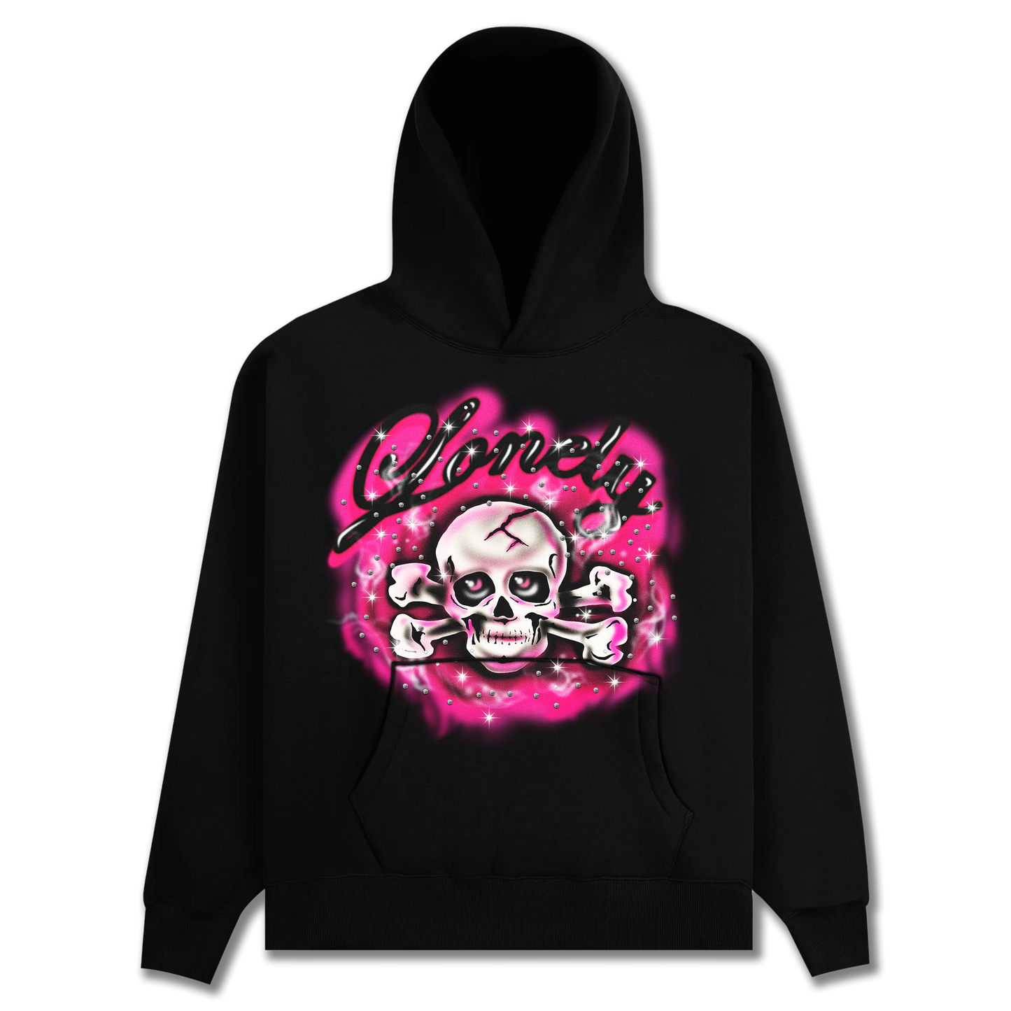 Crossbones Rhinestone Hoodie