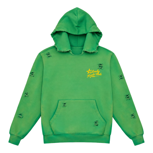 Star Power Embroidered Distressed Vintage Wash Hoodie