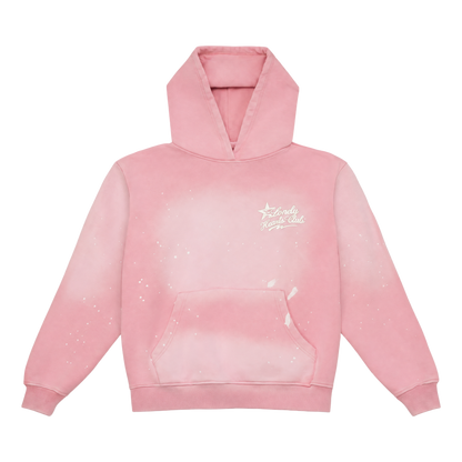 Star Power Embroidered Vintage Paint Splatter Hoodie