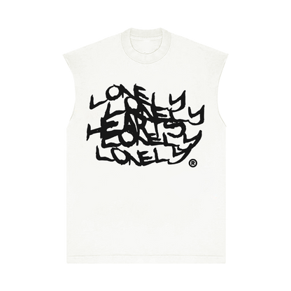 Lonely Hearts Scribble Sleeveless T-Shirt