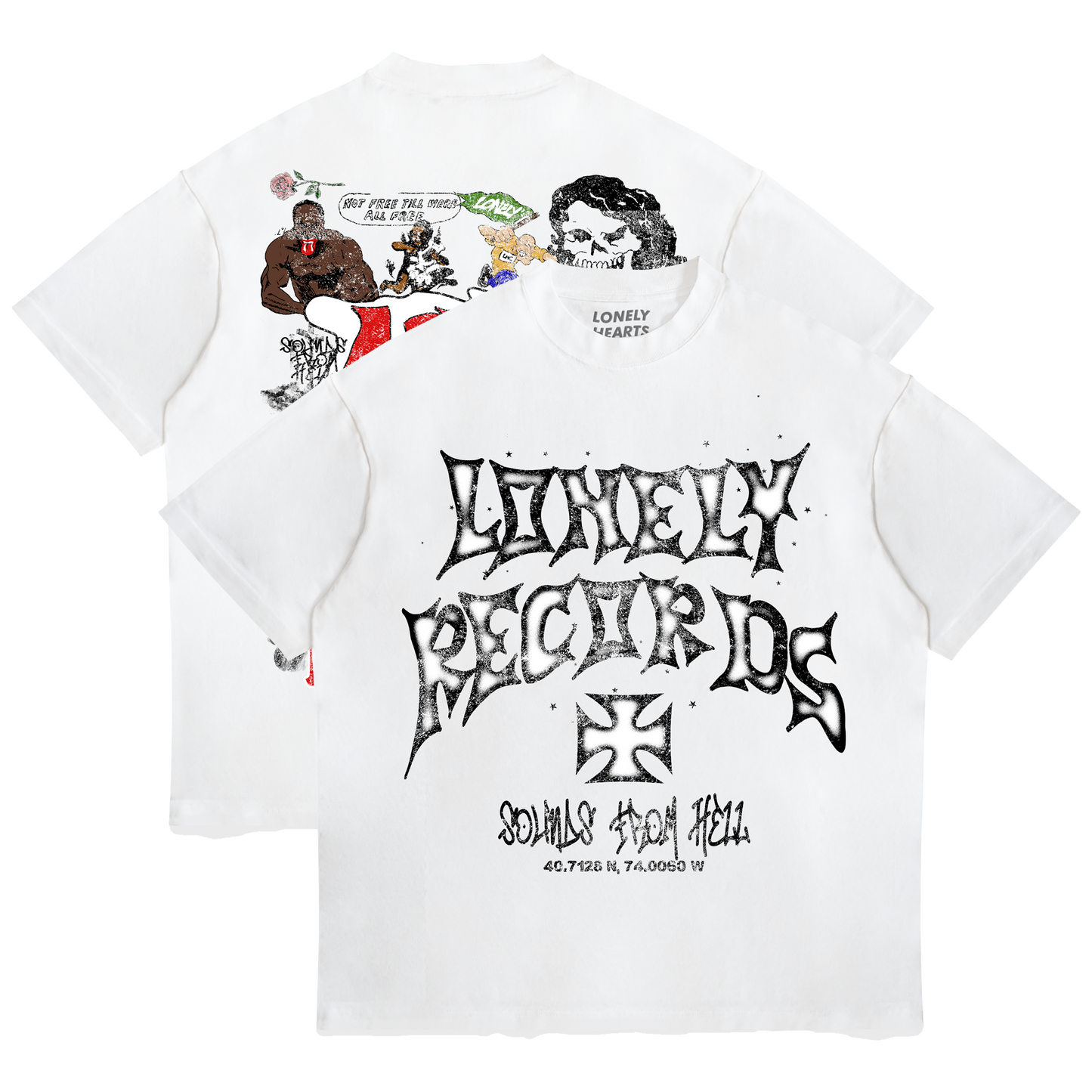 Lonely Records Cropped Premium T-Shirt