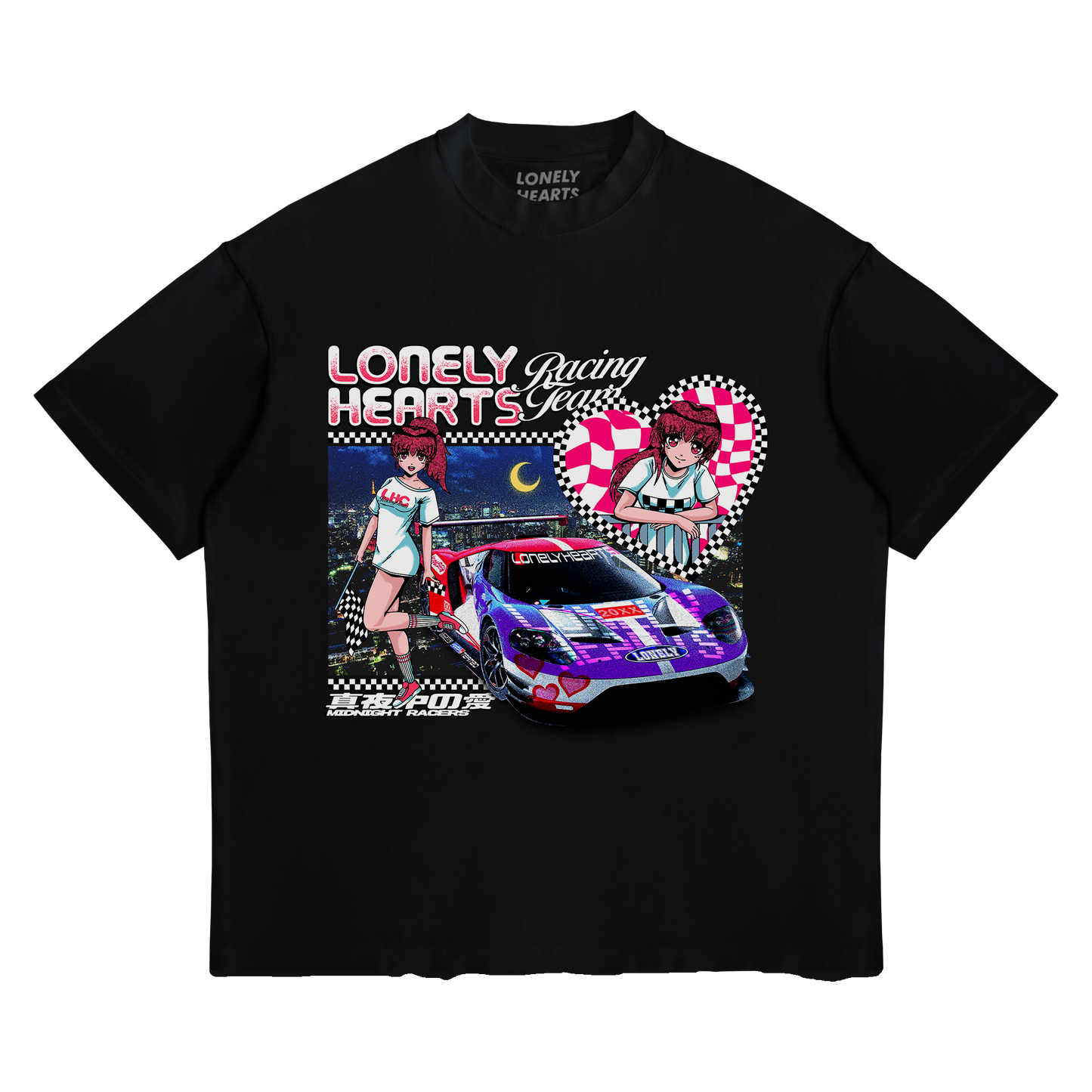 Midnite Racer Cropped Premium T-Shirt