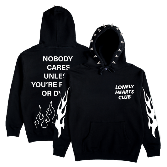 Nobody Cares Spiked Hoodie