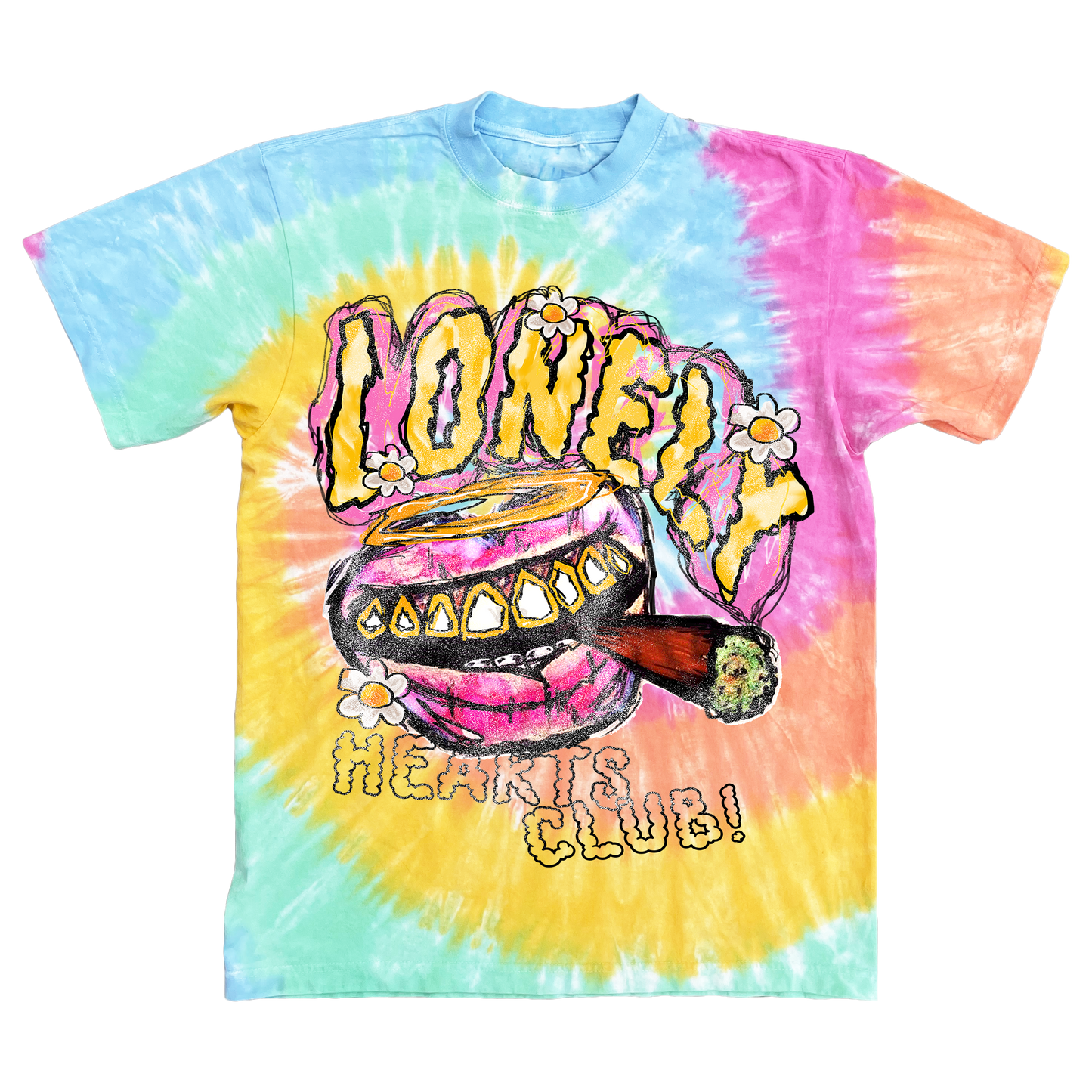 Rich In Flavor Cropped Tie-dye T-Shirt
