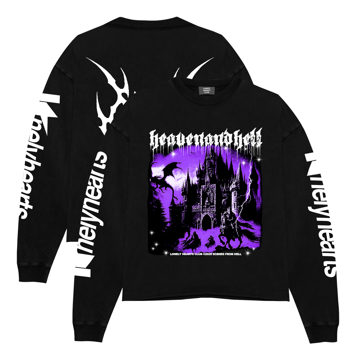 Scenes From Hell Cropped Crewneck Sweatshirt
