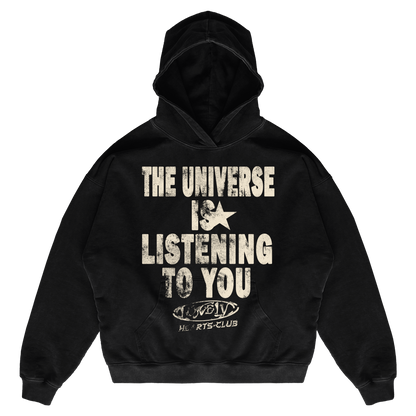 The Universe Is Listening Cropped Hoodie