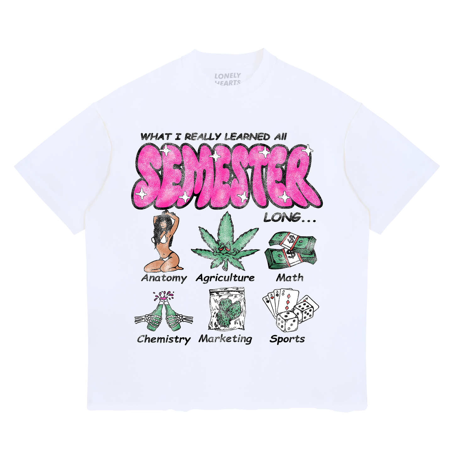 What I Learned All Semester Cropped Premium T-Shirt