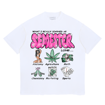 What I Learned All Semester Cropped Premium T-Shirt