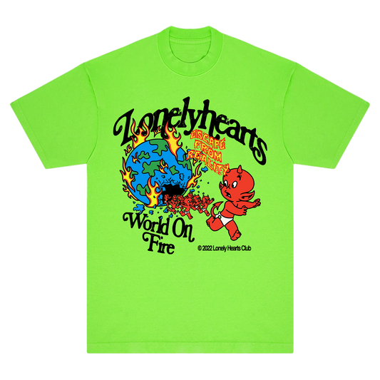 World On Fire Garment-dye T-Shirt